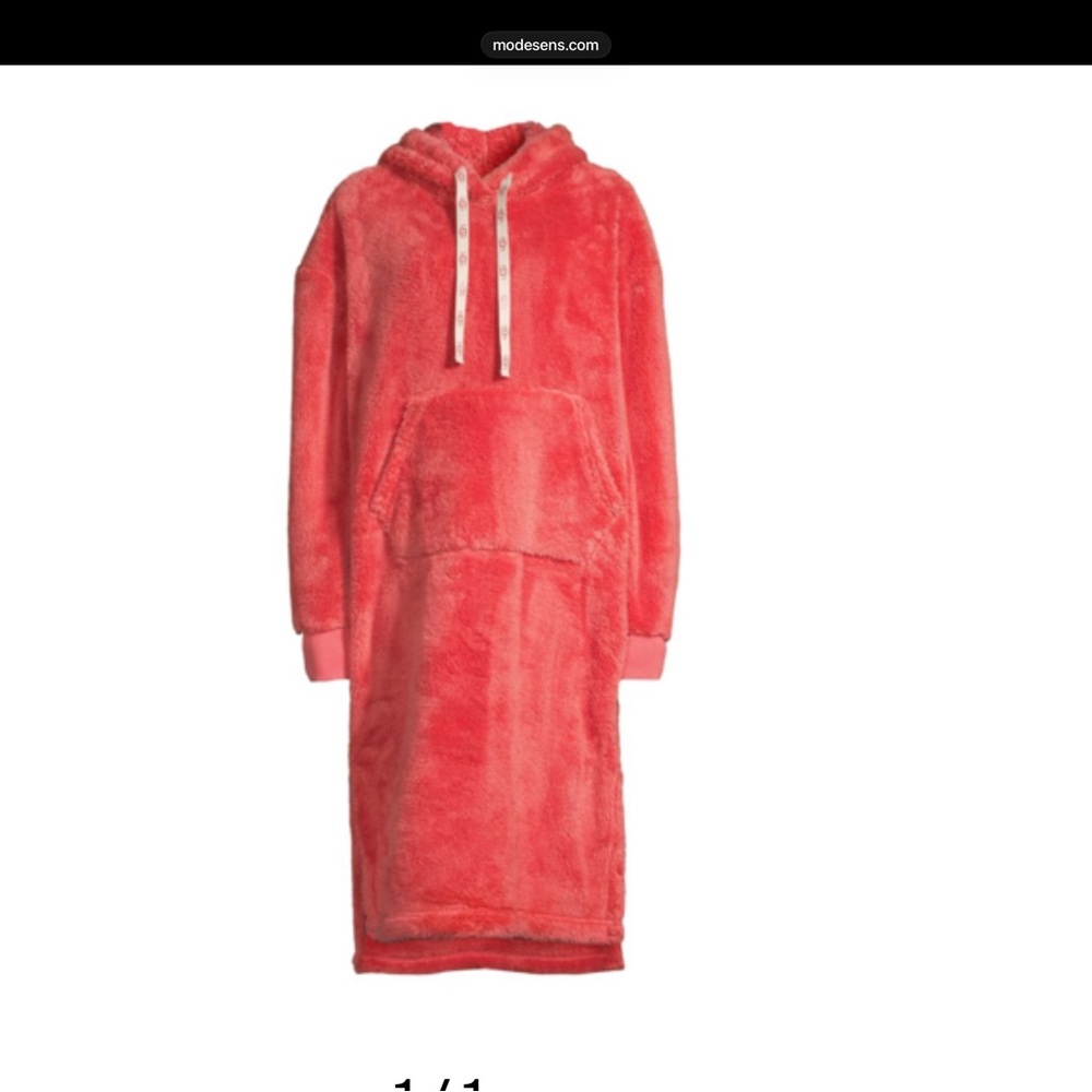 UGG Winola long plush hoodie in Coral